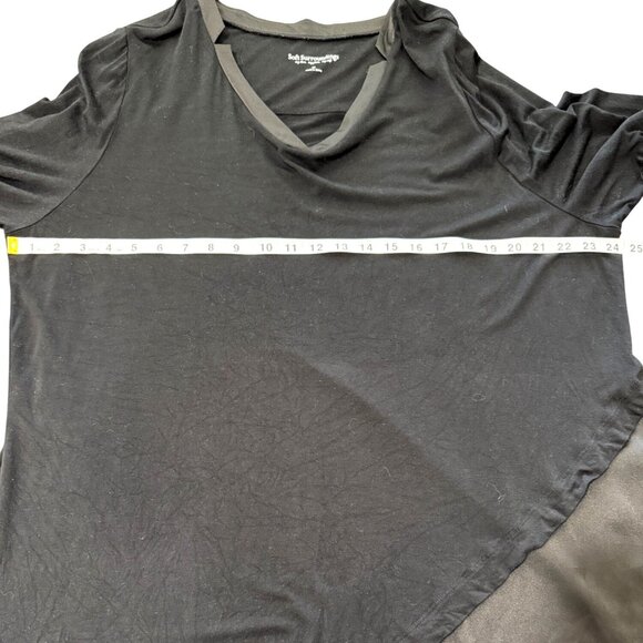 Soft Surroundings Tunic Lagenlook Black Long Sleeve V-Neck Womens Size 2X - Picture 5 of 8